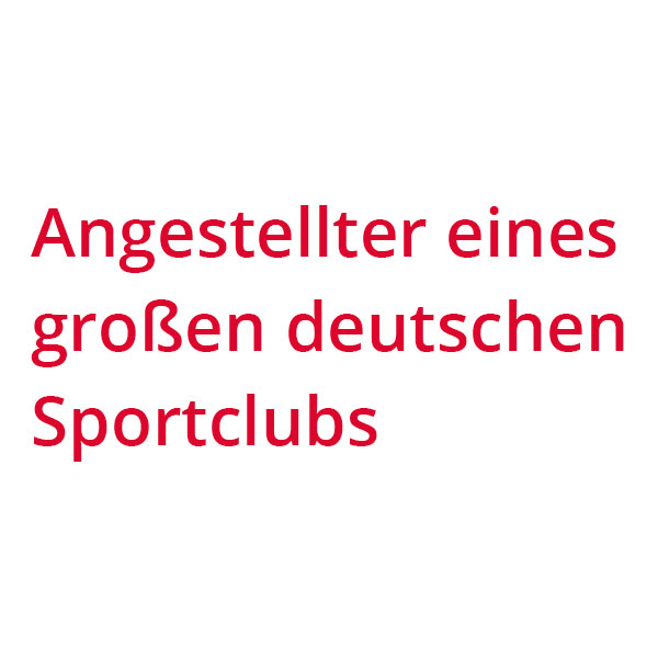 Angestellter eines deutschen Sportklubs