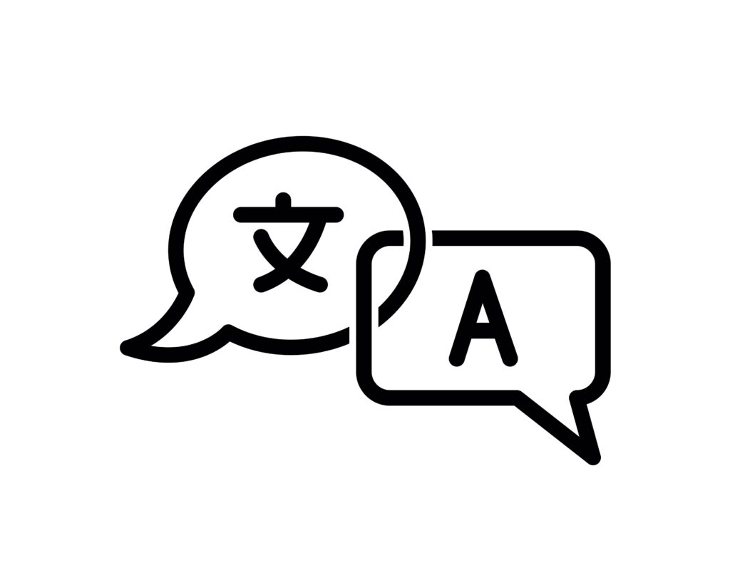 Translation icon vector logo design template